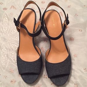 Tommy Hilfiger wedges denim size 9 worn once